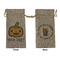 Halloween Pumpkin Large Burlap Gift Bags - Front & Back