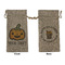 Halloween Pumpkin Large Burlap Gift Bag - Front & Back (Personalized)