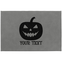 Halloween Pumpkin Large Gift Box w/ Engraved Leather Lid (Personalized)