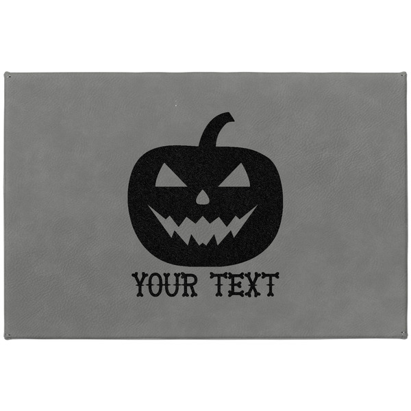 Halloween Pumpkin Large Engraved Gift Box with Leather Lid - Approval