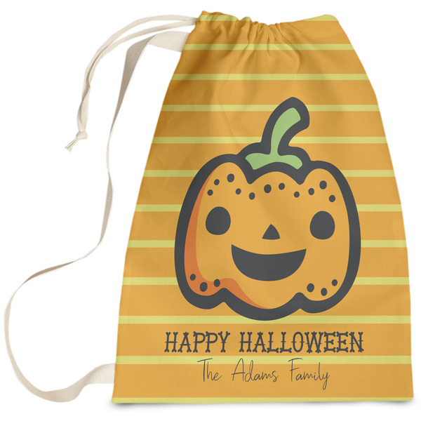 Custom Halloween Pumpkin Laundry Bag (Personalized)