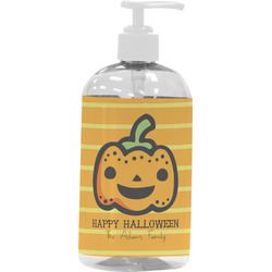 Halloween Pumpkin Plastic Soap / Lotion Dispenser (16 oz - Large - White) (Personalized)