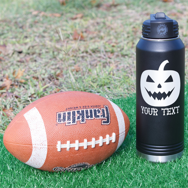 Halloween Pumpkin Laser Engraved Water Bottles - In Context
