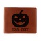 Halloween Pumpkin Leatherette Bifold Wallet - Single Sided (Personalized)
