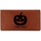 Halloween Pumpkin Leather Checkbook Holder - Main