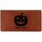 Halloween Pumpkin Leatherette Checkbook Holder - Single Sided (Personalized)