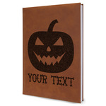 Halloween Pumpkin Leather Sketchbook (Personalized)