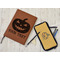 Halloween Pumpkin Leather Sketchbook - Small - Double Sided - In Context
