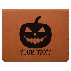 Halloween Pumpkin Leatherette 4-Piece Wine Tool Set (Personalized)