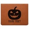 Halloween Pumpkin Leatherette 4-Piece Wine Tool Set Flat