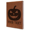 Halloween Pumpkin Leatherette Journal - Large - Single Sided - Angle View