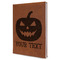Halloween Pumpkin Leatherette Journal - Large - Single Sided (Personalized)