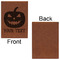 Halloween Pumpkin Leatherette Journal - Large - Single Sided - Front & Back View