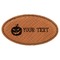 Halloween Pumpkin Leatherette Oval Name Badge with Magnet (Personalized)