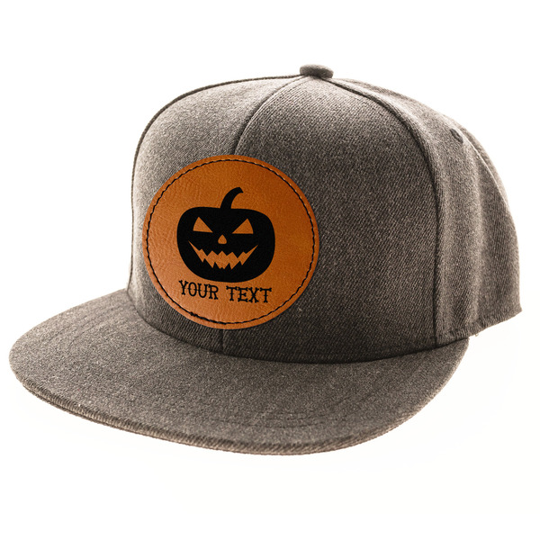 Halloween Pumpkin Leatherette Patches - LIFESTYLE (HAT) Circle