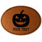 Halloween Pumpkin Leatherette Patches - Oval
