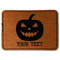 Halloween Pumpkin Leatherette Patches - Rectangle