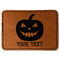 Halloween Pumpkin Faux Leather Iron On Patch - Rectangle (Personalized)