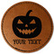 Halloween Pumpkin Leatherette Patches - Round