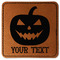 Halloween Pumpkin Leatherette Patches - Square