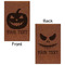 Halloween Pumpkin Leatherette Sketchbooks - Small - Double Sided - Front & Back View