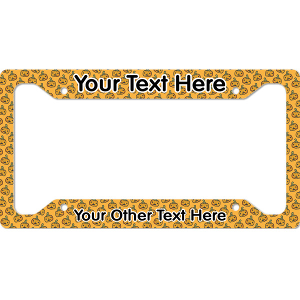 Custom Halloween Pumpkin License Plate Frame (Personalized)