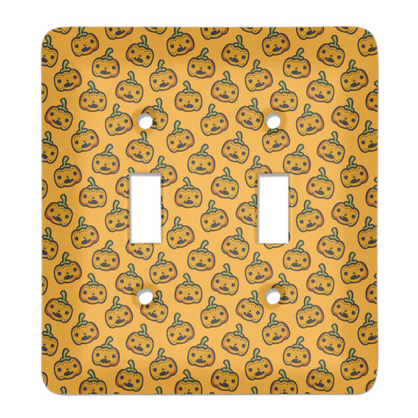 Custom Halloween Pumpkin Light Switch Cover (2 Toggle Plate)