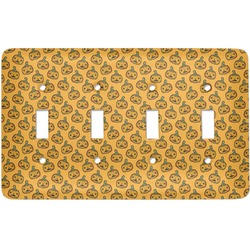 Halloween Pumpkin Light Switch Cover (4 Toggle Plate)