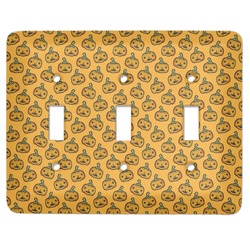Halloween Pumpkin Light Switch Cover (3 Toggle Plate)