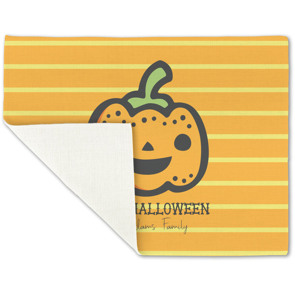 Halloween Pumpkin Linen Placemat - Folded Corner (single side)