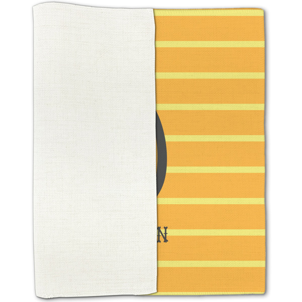 Halloween Pumpkin Linen Placemat - Folded Half