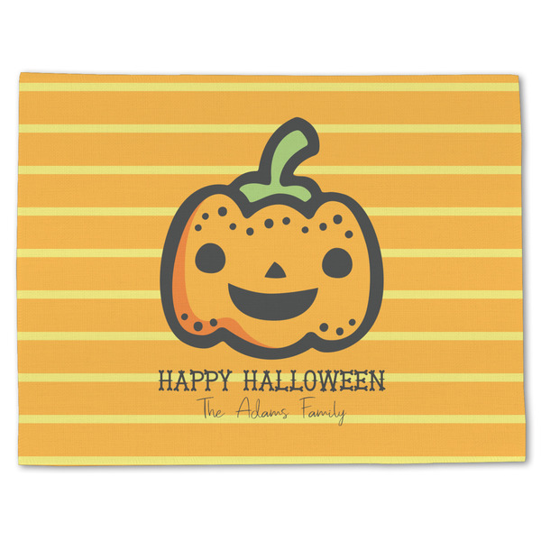 Halloween Pumpkin Linen Placemat - Front