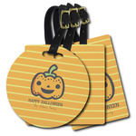 Halloween Pumpkin Plastic Luggage Tag (Personalized)