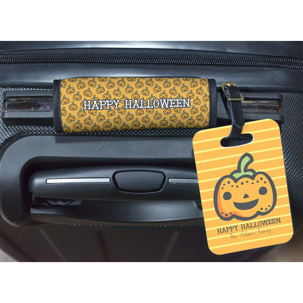Halloween Pumpkin Luggage Wrap & Tag