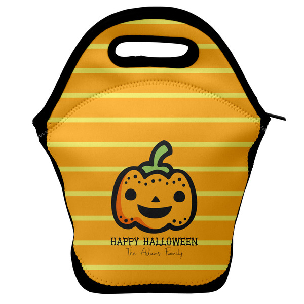 Custom Halloween Pumpkin Lunch Bag w/ Name or Text