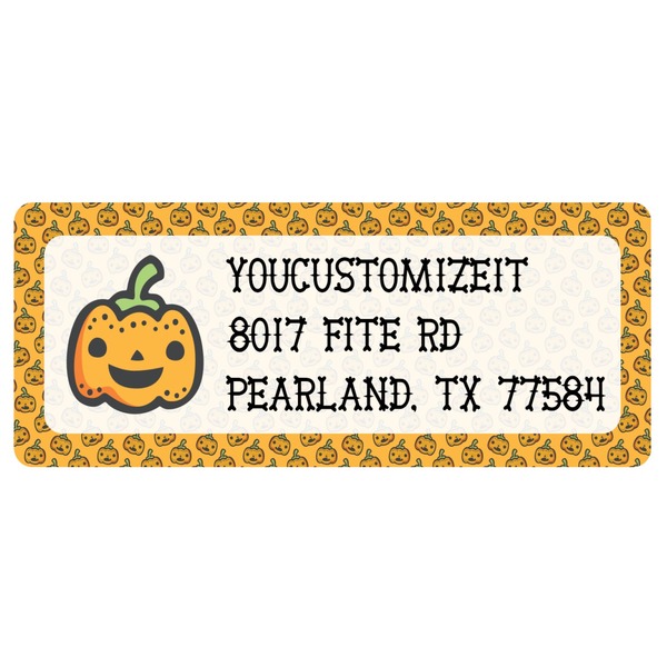 Custom Halloween Pumpkin Return Address Labels (Personalized)
