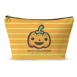 Halloween Pumpkin Makeup Bag - Large - 12.5"x7" (Personalized)