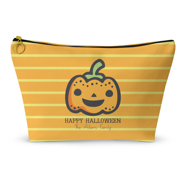 Custom Halloween Pumpkin Makeup Bag - Large - 12.5"x7" (Personalized)