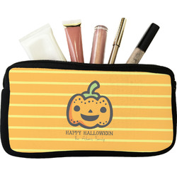 Halloween Pumpkin Makeup / Cosmetic Bag (Personalized)