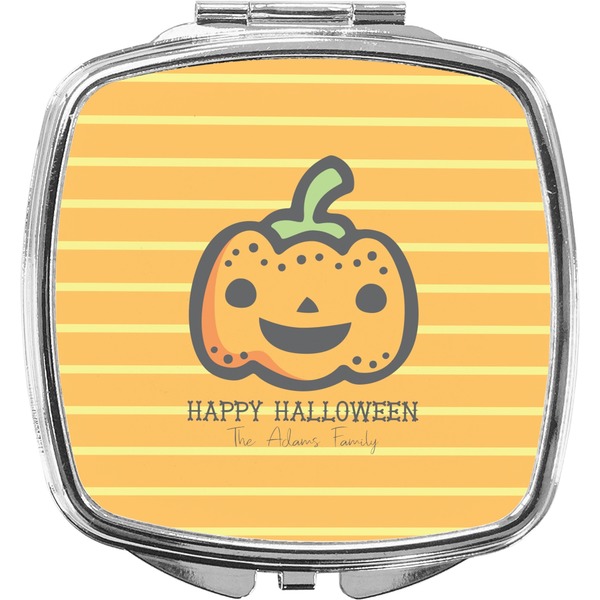 Custom Halloween Pumpkin Compact Makeup Mirror (Personalized)