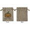 Halloween Pumpkin Medium Burlap Gift Bag - Front Approval