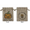 Halloween Pumpkin Medium Burlap Gift Bag - Front and Back