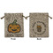 Halloween Pumpkin Medium Burlap Gift Bag - Front & Back (Personalized)