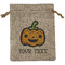 Halloween Pumpkin Medium Burlap Gift Bag - Front