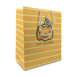 Halloween Pumpkin Medium Gift Bag (Personalized)