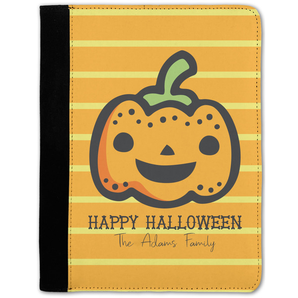 Custom Halloween Pumpkin Notebook Padfolio - Medium w/ Name or Text