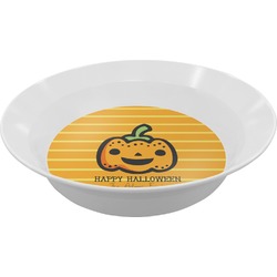 Halloween Pumpkin Melamine Bowl - 12 oz (Personalized)