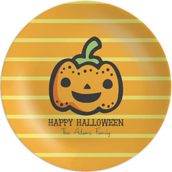Halloween Pumpkin Melamine Salad Plate - 8" (Personalized)