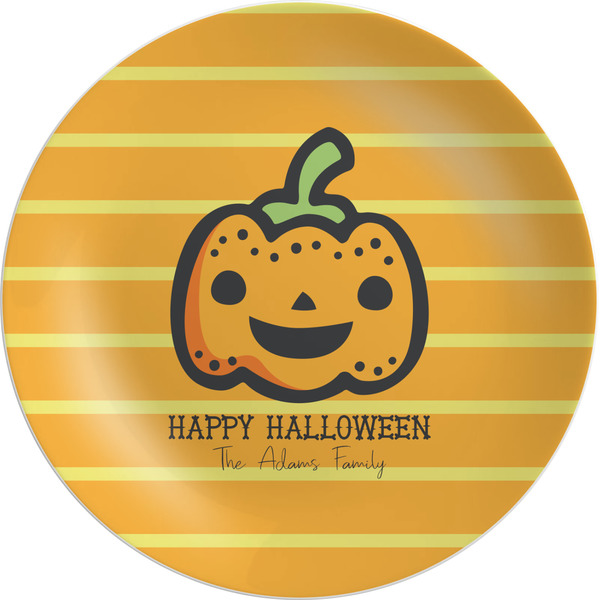 Custom Halloween Pumpkin Melamine Salad Plate - 8" (Personalized)