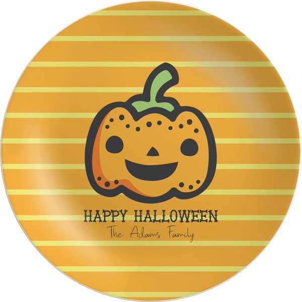 Custom Halloween Pumpkin Melamine Plate (Personalized)